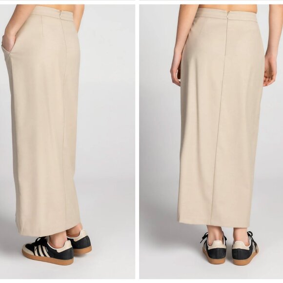 NWT Pure & Simple | Olive Madrid Maxi Skirt - Picture 4 of 17